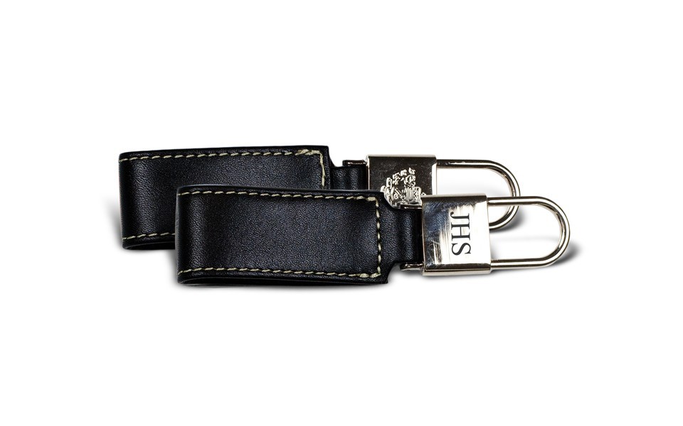 Chapman Key Fob - Black Florentine Leather