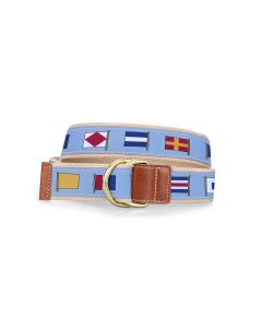 Barrington D-Ring Belt - Nautical Flags