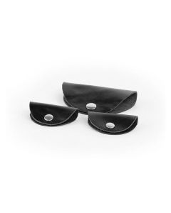 Cord Wrap - 3 Piece Set - Black Florentine Leather