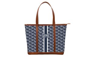 Tilly Trolley Sleeve Tote - Monogram Stripe