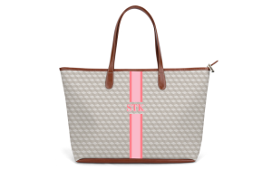 St. Anne Zippered Tote - Monogram Stripe