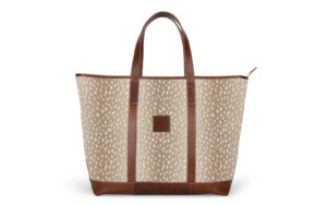 St. Charles Zippered Yacht Tote - Leather Patch