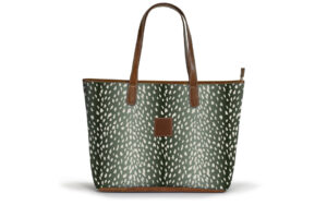 Savannah Zippered Tote - Leather Patch