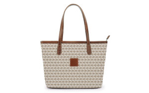 Sutton Zippered Small Tote - Leather Patch