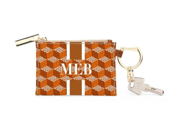 Kennedy Key Ring Zip Wallet - Gameday - Printed Monogram