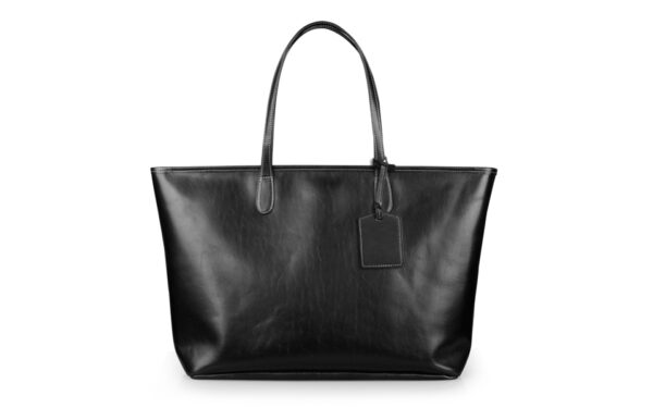 St. Anne Tote - Black Florentine Leather