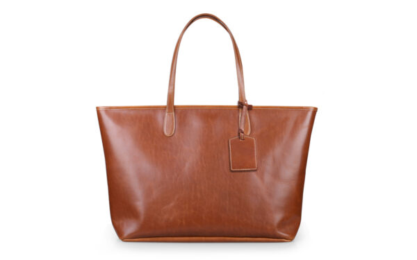 St. Anne Tote - British Tan Florentine Leather