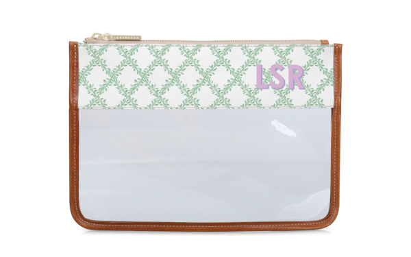 Clear Katie Pouch - Fenwick Fields - Printed Monogram