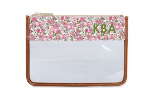 Clear Katie Pouch - Printed Monogram