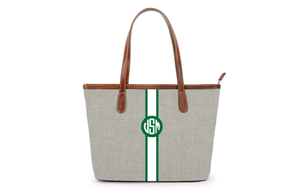 Sutton Zippered Small Tote - Gameday - Printed Monogram