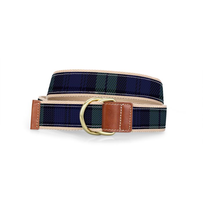 Barrington D-Ring Belt - Black Watch Plaid