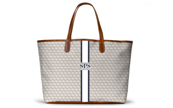 St. Anne Tote - Oyster Geometric