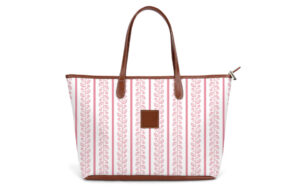 St. Anne Zippered Tote - Fenwick Fields - Leather Patch